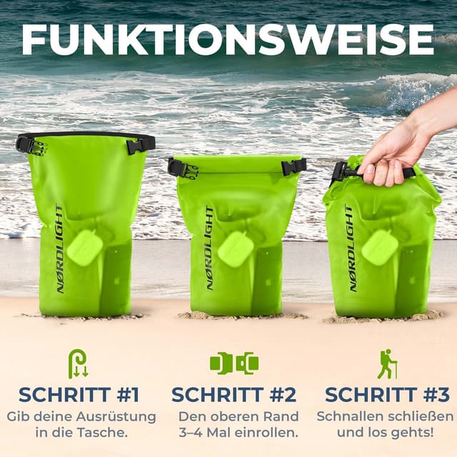 Thumbnail 6 de Nordlight Dry Bag wasserdichte Tasche (2–30 l) mit Roll-Top und Schultergurt