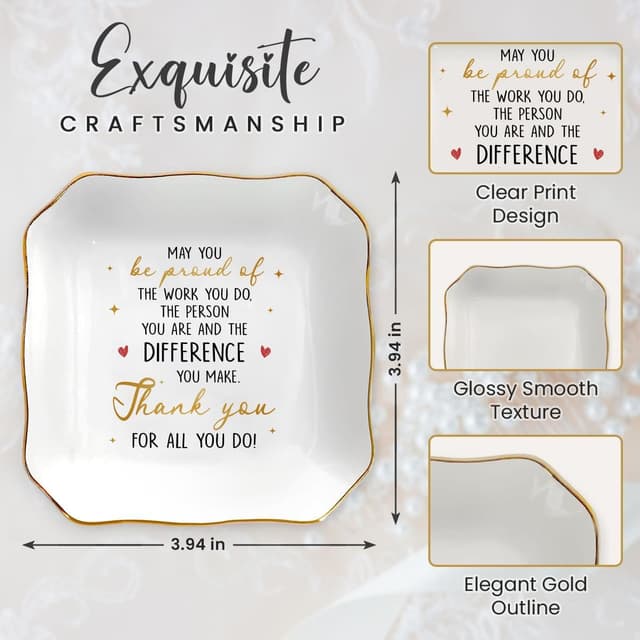 Detalle 2 de Appreciation Gift Ring Dish 3.94 in