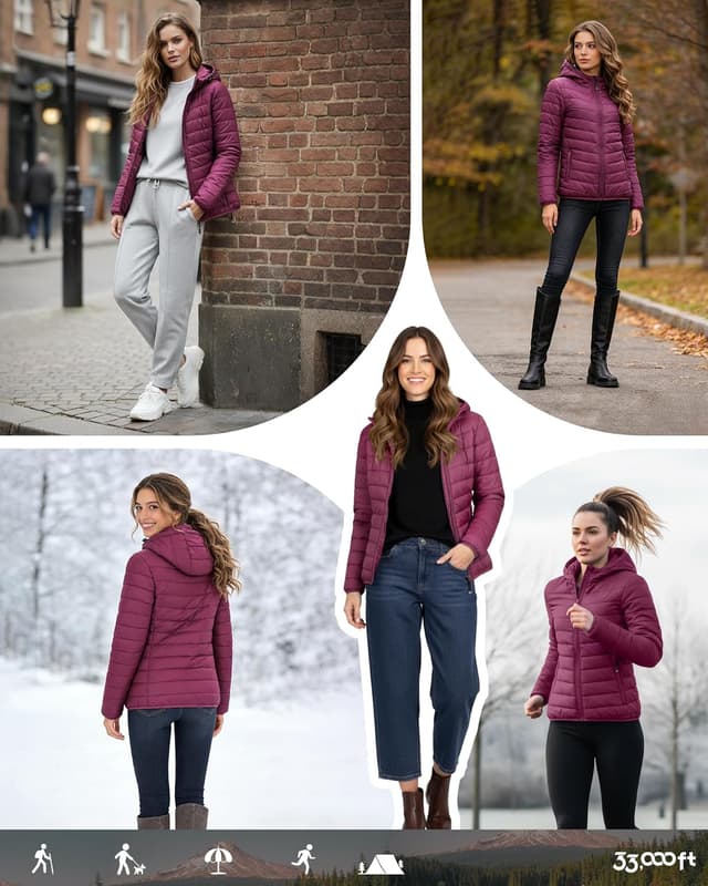 Thumbnail 1 de 33,000ft Women’s Lightweight Puffer Jacket