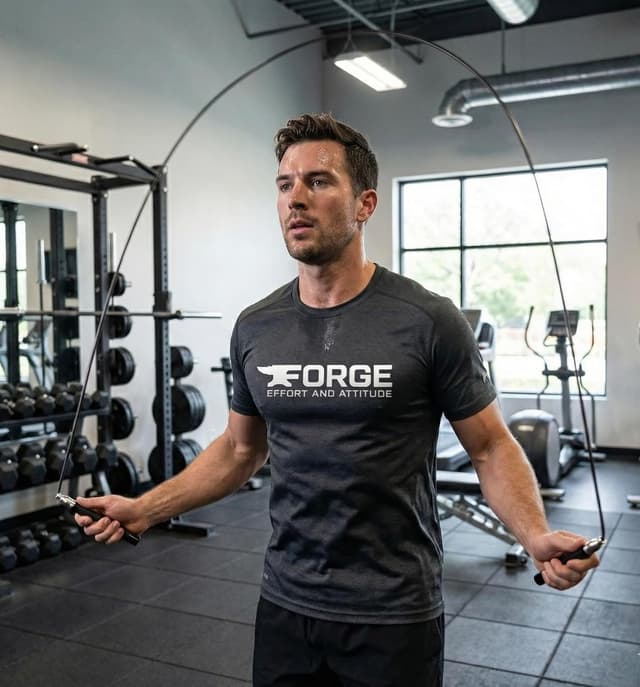 Detalle 1 de Forge® Speedrope Skipping Rope – self-locking adjustable speed rope with precision bearings