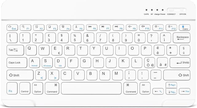 Detalle de HZD Tastiera Bluetooth QWERTY, layout italiano