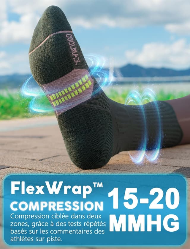 Thumbnail 4 de Chaussettes compression Coolmax bambou femme 15