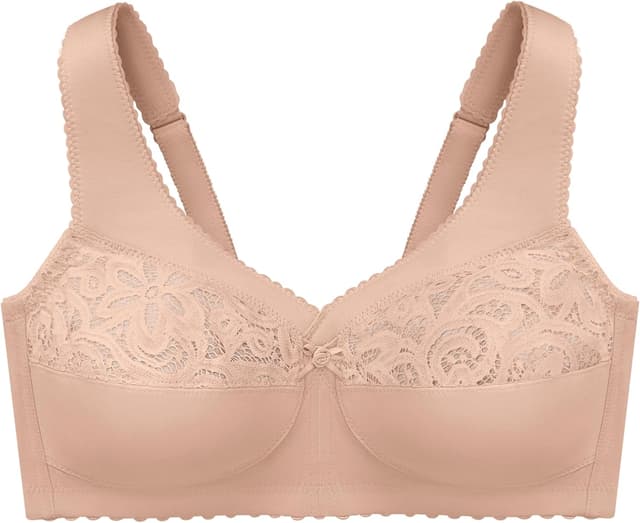 Detalle de Glamorise MagicLift Cotton Support Wirefree Full Coverage Bra #1001 (1 Pack)