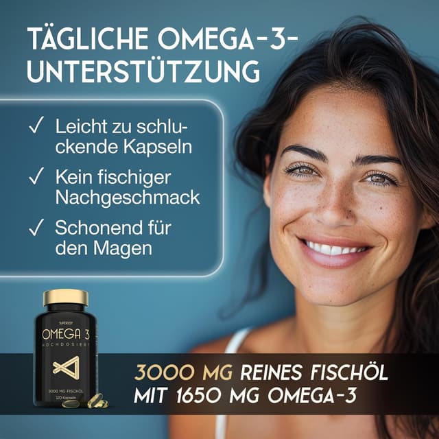 Detalle 2 de Omega 3 Kapseln Hochdosiert 3000mg