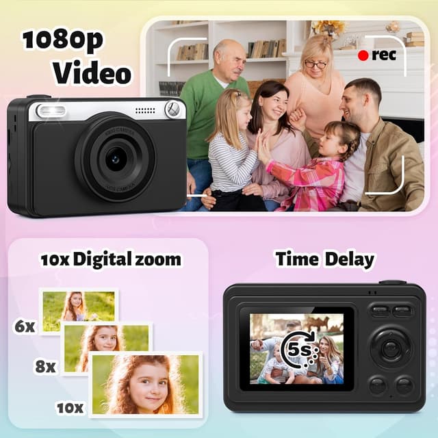 Detalle de Kids Instant Print Camera 1080P 32GB