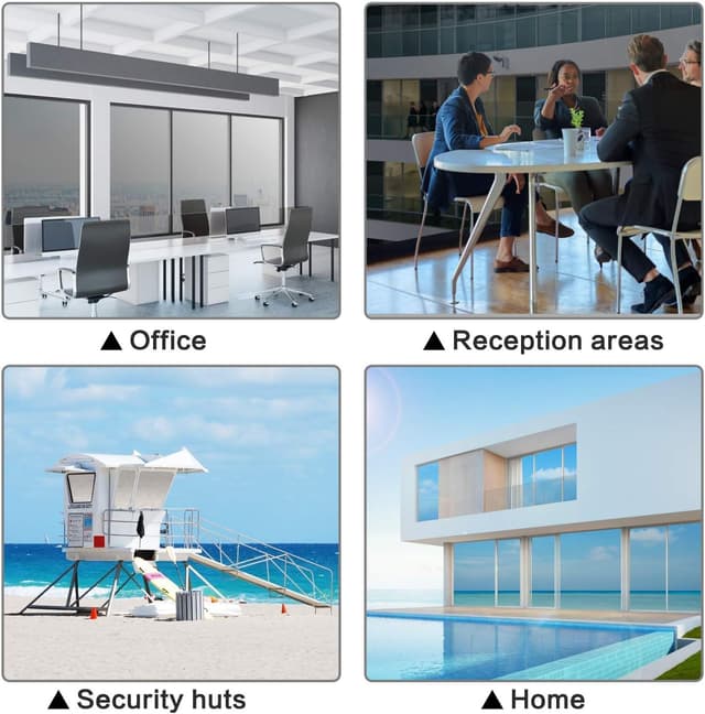 Detalle 2 de Volcanics Spiegelfolie Fenster Sichtschutz 44,5 × 199 cm – einseitige, blickdichte Fensterfolie mit statischer Haftung