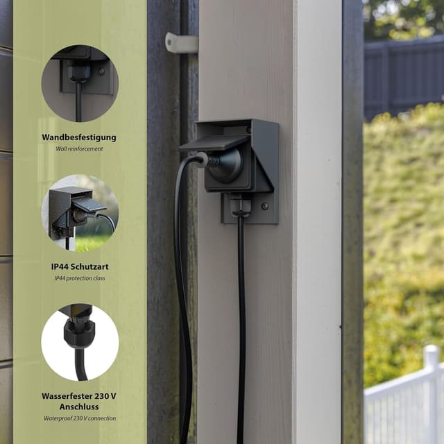 Detalle 1 de Aufputz Steckdose PIWI außen IP44 anthrazit