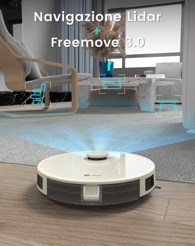 Detalle de Lefant M1 Robot Aspirapolvere Lavapavimenti Slim (4000 Pa, fino a 200 min) Grigio Champagne