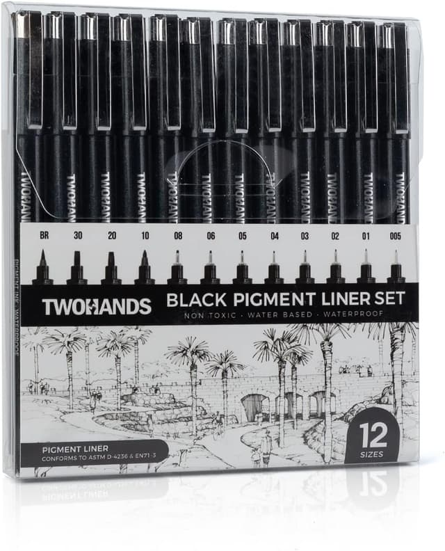 Thumbnail 6 de Twohands Art Pen Fineliner set of 12