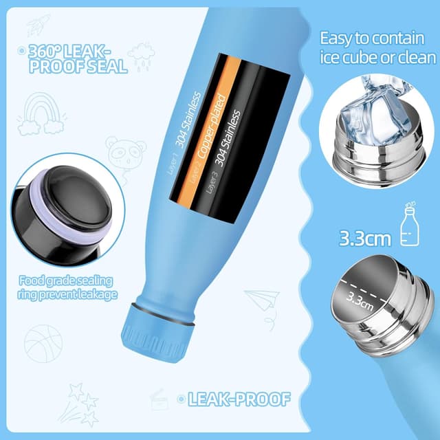 Detalle de HoneyHolly Botella Térmica 500ML Acero Inoxidable 🚰