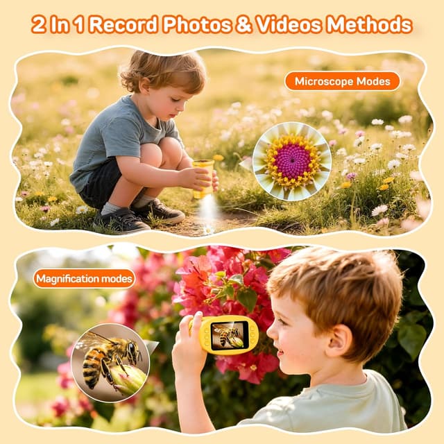 Thumbnail 5 de Ashfly Kinder-Mikroskop 1080P mit 2" Bildschirm