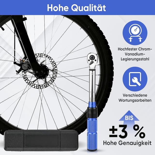 Thumbnail 2 de Philtool 15TLG Drehmomentschlüssel Set für Fahrrad & Zubehör, 2–24 Nm (1/4 Zoll, 72-Zähne-Umschaltknarre)