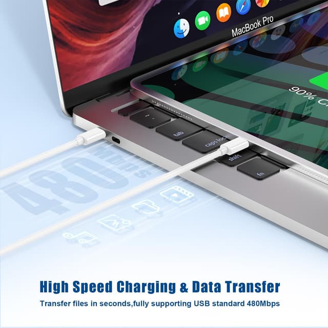 Thumbnail 4 de pukerehab Long USB C to C Fast Charger Cable 10ft 60W