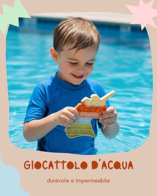 Detalle de Giocattolo Pop-It farfalla in silicone pastello (senza BPA) Bubble Fidget impermeabile