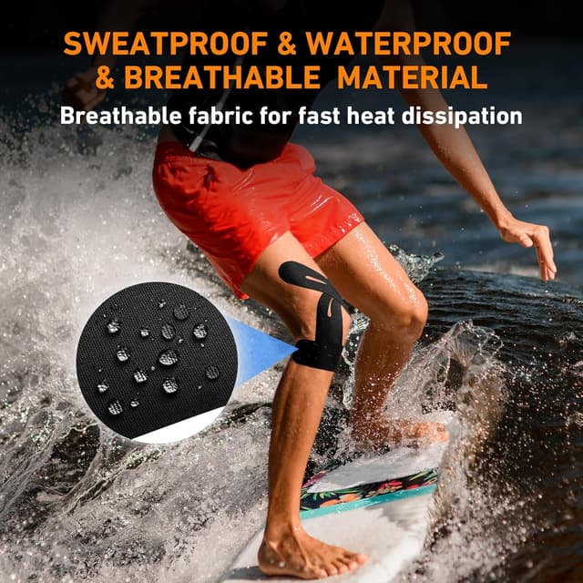 Detalle 2 de PreCut Knee Kinesiology Tape 12 PCS 🩹