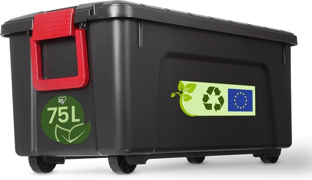 Thumbnail 6 de Iris Ohyama SIA-1000: scatole pieghevoli da 170L in plastica nera, impilabili e pensate per garage e scaffali