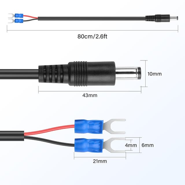 Thumbnail 6 de DC 5.5mm to U terminal cable 0.8M