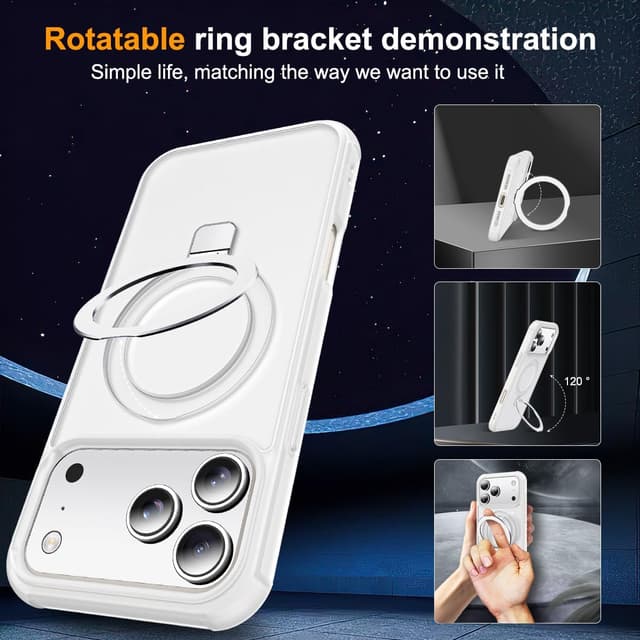 Detalle 2 de SKYLMW iPhone 17 Pro case with magnetic ring 6.3"