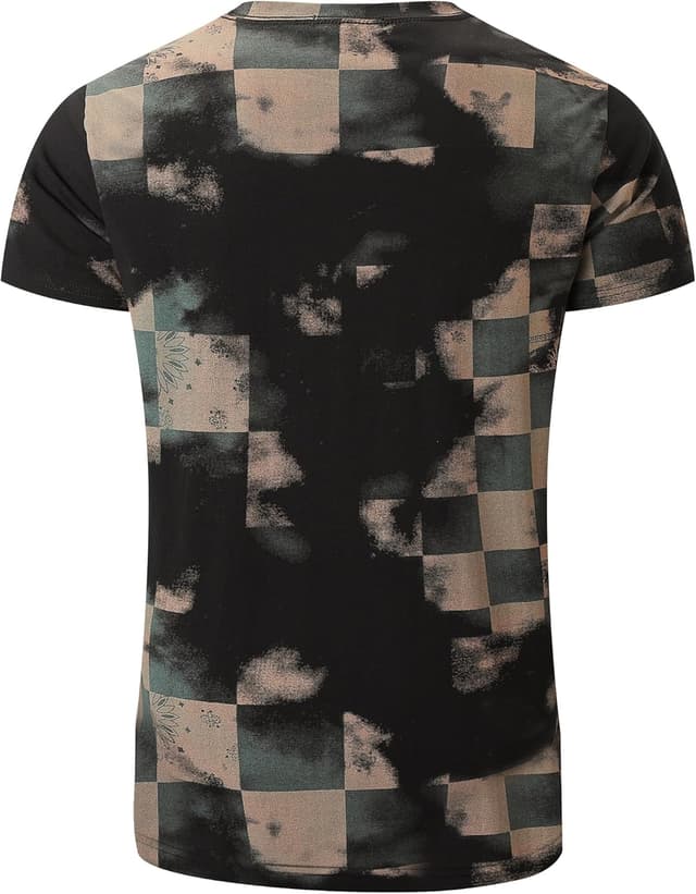 Detalle de RONOMO Herren T-Shirt (95% Baumwolle, 5% Spandex) mit Mikroelastik & Hautfreundlichkeit