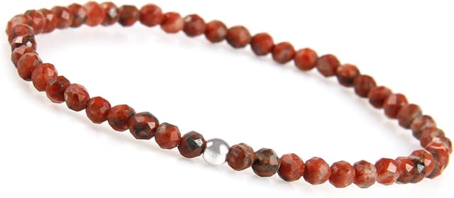 Detalle de Bracelet de perles GD GOOD.designs EST. 2015 en pierres naturelles et perle argent 925 (4 mm)