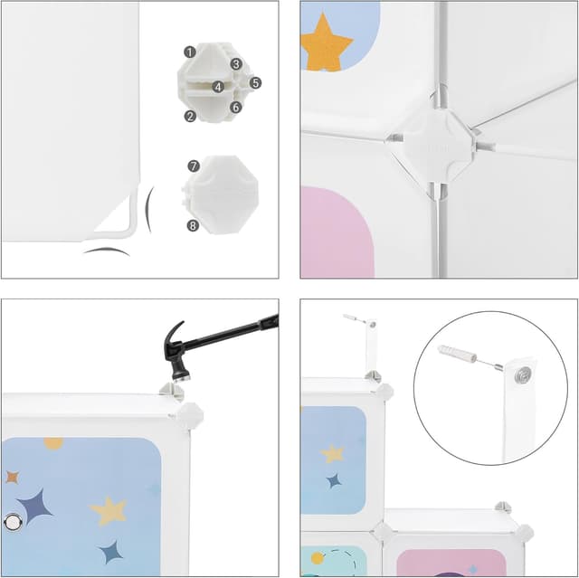 Thumbnail 5 de SONGMICS Scaffale 15 cubi portaoggetti 153×31×153 cm 🗄