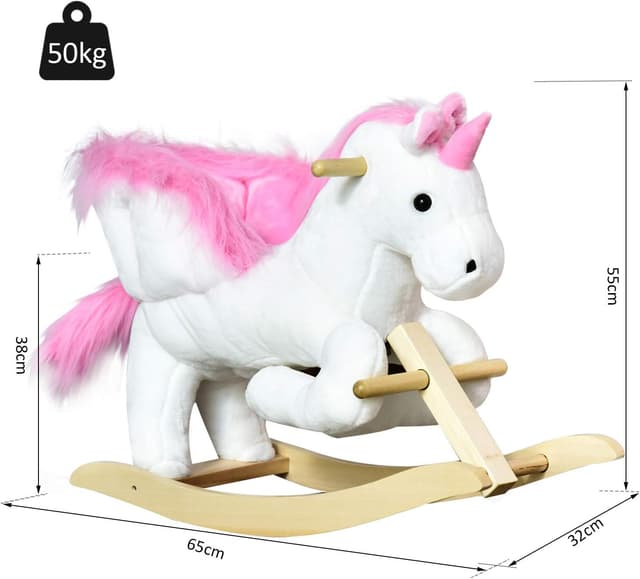 Thumbnail 6 de HOMCOM Kids Rocking Unicorn Toy