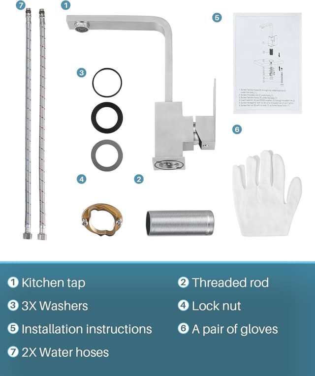 Thumbnail 6 de iVIGA Grifo de cocina 240 mm altura