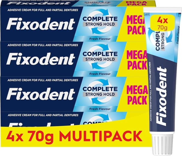Detalle de Fixodent Complete Denture Adhesive 70 g Pack of 4