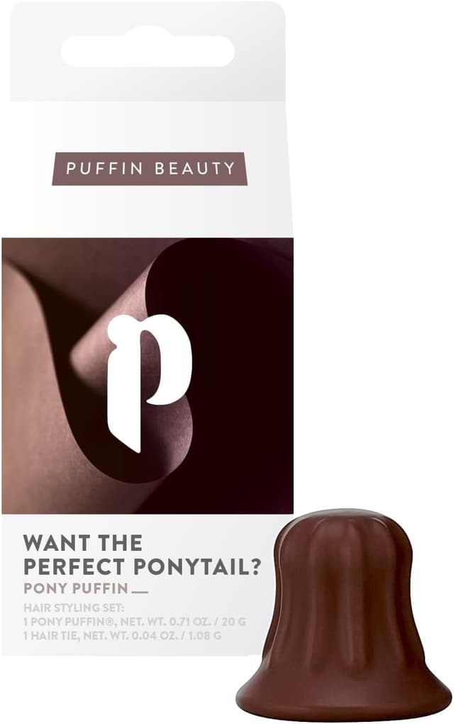 Imagen de pony puffin CHOCOLATE elastique volume 3,2 cm en OfertitasTOP