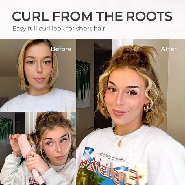 Detalle 2 de TYMO ROVY 32mm Hair Waver Crimper Ionic Wave Curler with Ceramic Tourmaline Barrel (Dual Voltage, Anti-Scald)