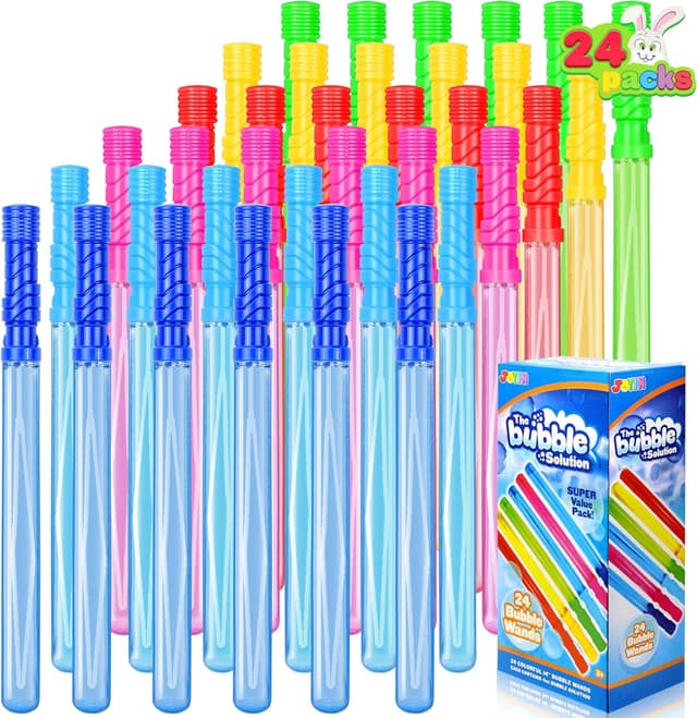 Detalle de JOYIN 24 PCS 14in/37cm Big Bubble Wands (Bulk, 2 Dozen) — big bubble wands for kids’ outdoor play & party bags