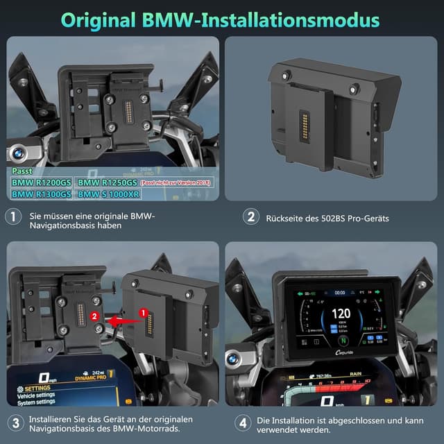 Thumbnail 4 de CARPURIDE W502BS Pro BMW Motorrad CarPlay