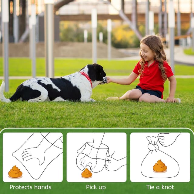 Detalle 2 de Lureon 585 biologisch abbaubare Hundekotbeutel – extra groß, reißfest & auslaufsicher (30 x 22 cm)