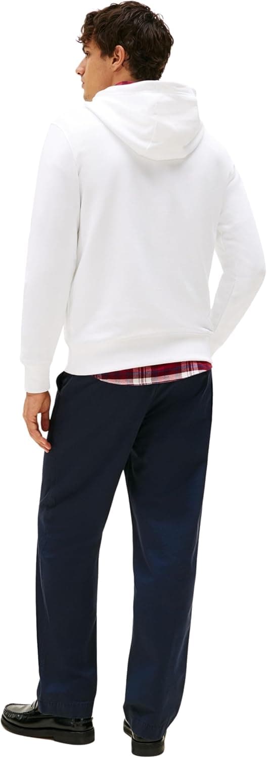 Detalle de Tommy Hilfiger Men’s Linear Flag Graphic Cotton Hoodie