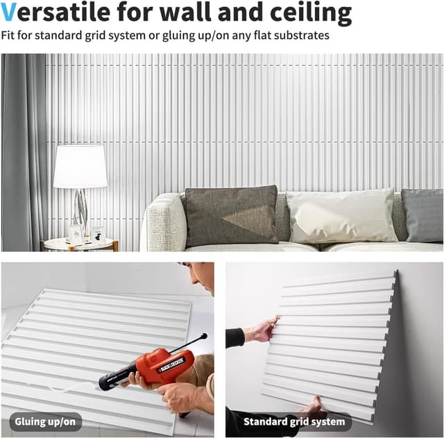 Thumbnail 4 de Art3d Slat Wall Panel 12 tiles, 19.7 in 📐