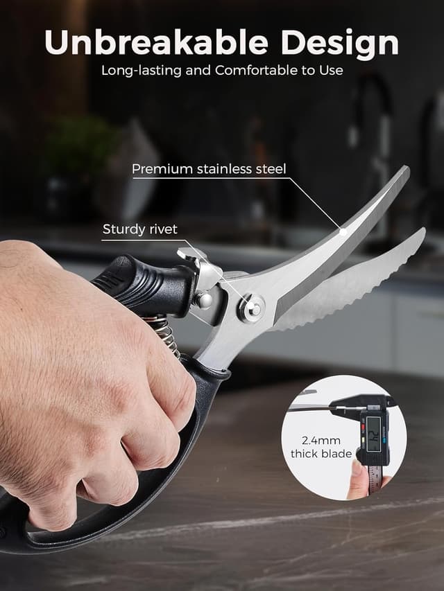 Thumbnail 6 de Poultry Shears Heavy-Duty Kitchen Scissors for Meat ✂