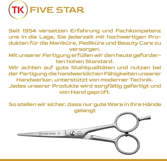 Thumbnail 6 de TK FIVE STAR Signature Friseurschere 6 Zoll ✂