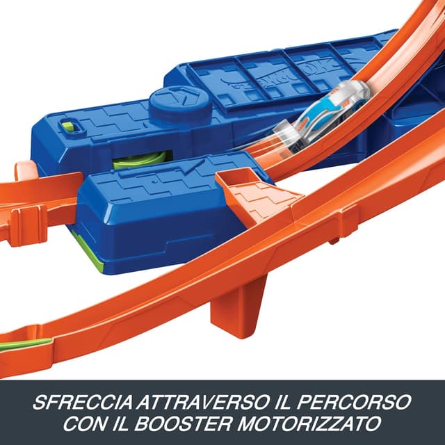 Detalle de Hot Wheels Scontri Volanti, pista con booster