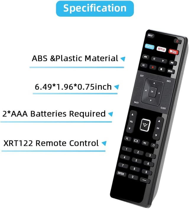 Thumbnail 6 de UNOCAR Replacement Remote for Vizio Smart TV (XRT-122 compatible) — no programming required
