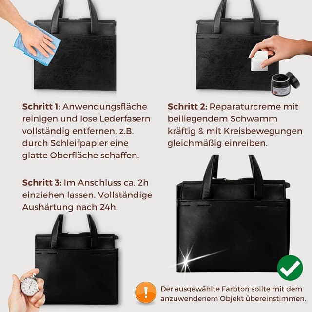 Detalle 2 de Binego Lederreparaturset Schwarz