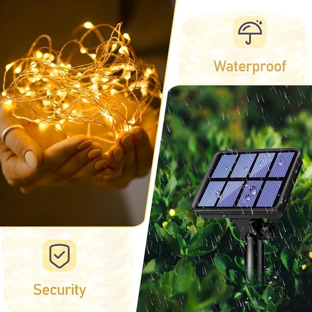 Thumbnail 3 de litogo solar fairy lights 80ft