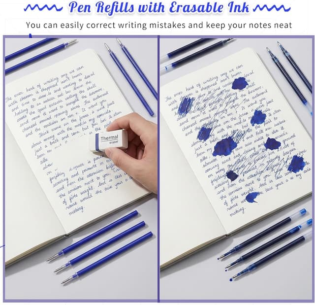 Detalle de Thboxes 16 Radierbare Ersatzminen 0,7 mm – blaue Gelstifte-Nachfüllminen