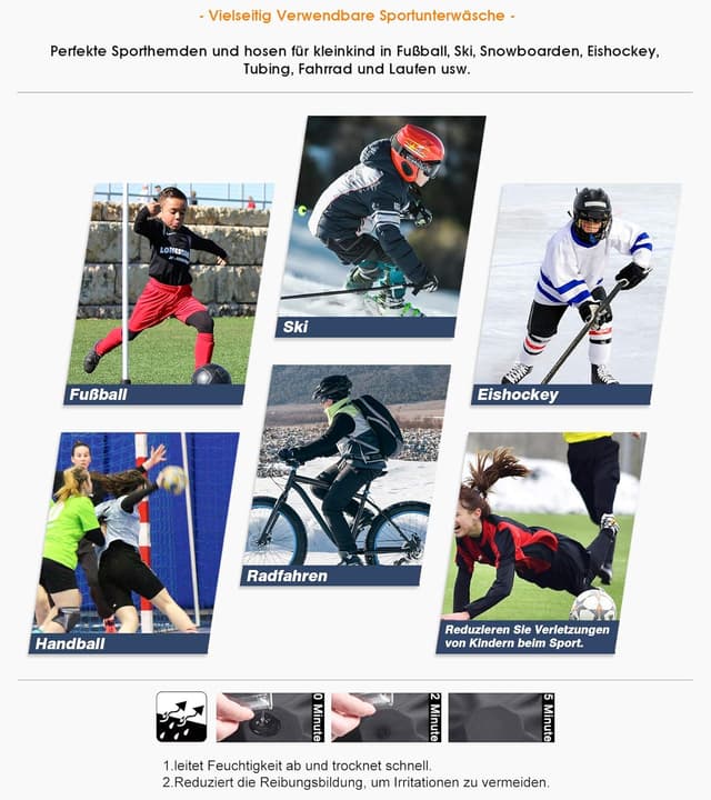 Thumbnail 5 de HOPLYNN Thermal Underwear Set Kinder XS–XL