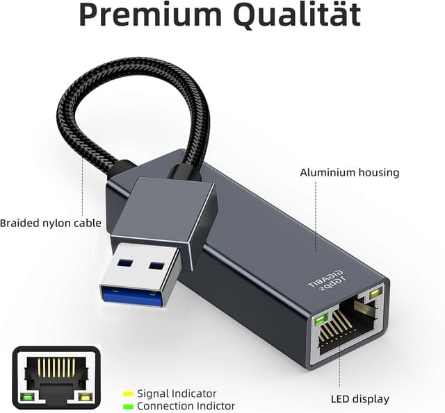 Thumbnail 5 de USB-3.0 Ethernet Adapter USB Lan 1000 Mbps