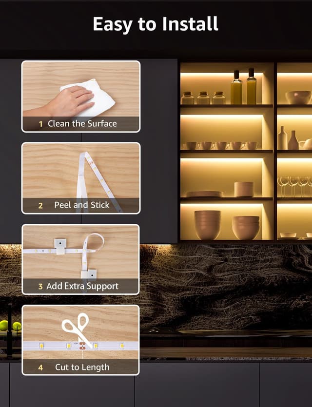 Detalle 2 de Lepro Warm White LED Strip Light 10M (2000lm), 24V UK plug-in with dimmer switch