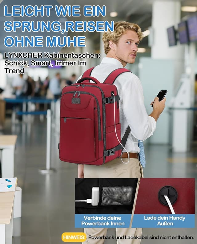 Thumbnail 5 de LYNXCHER Handgepäck Rucksack 40x20x25