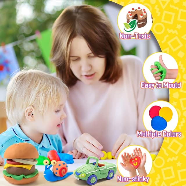 Thumbnail 1 de Air Dry Clay 36 Colour Modelling Kit