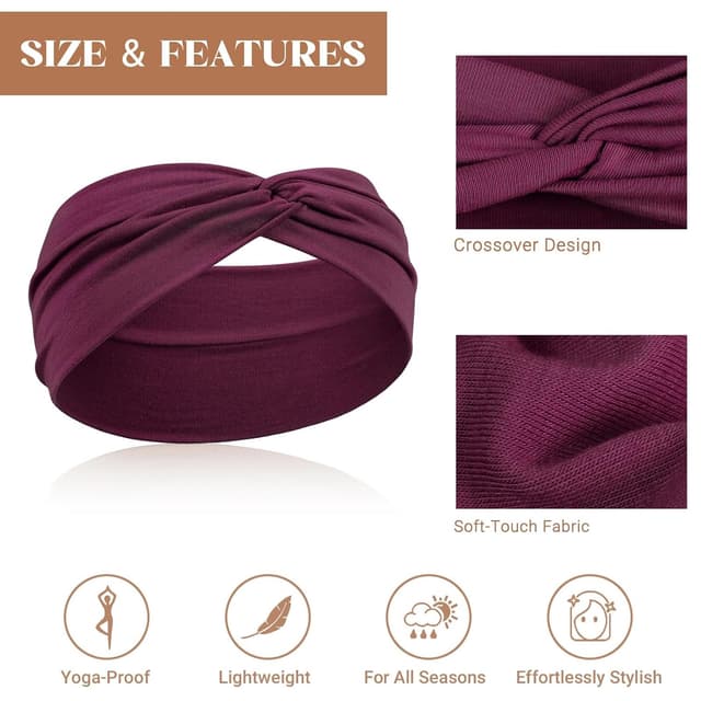 Detalle 1 de Loiluliy Haarband Damen Stirnband 6er