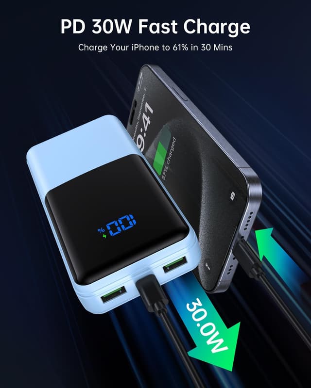 Detalle 2 de Coblob Power Bank 27000 mAh portable charger