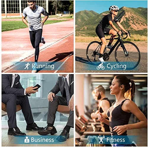 Detalle de TANSTC calcetines altos deportivos de algodón (6 pares) para running, ciclismo y senderismo